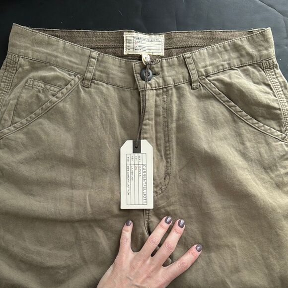 NWT Current/Elliott Women Sz 30 Linen Blend The Worker Straight Leg Cargo Pants - Picture 5 of 15